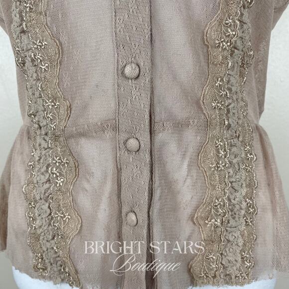 Rare Lace Top ALT Beige ASO The OC Marissa Cooper One Tree Hill Brooke Davis - Picture 8 of 12